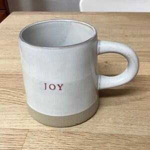 Hearth & Hand White and Tan Joy Mug